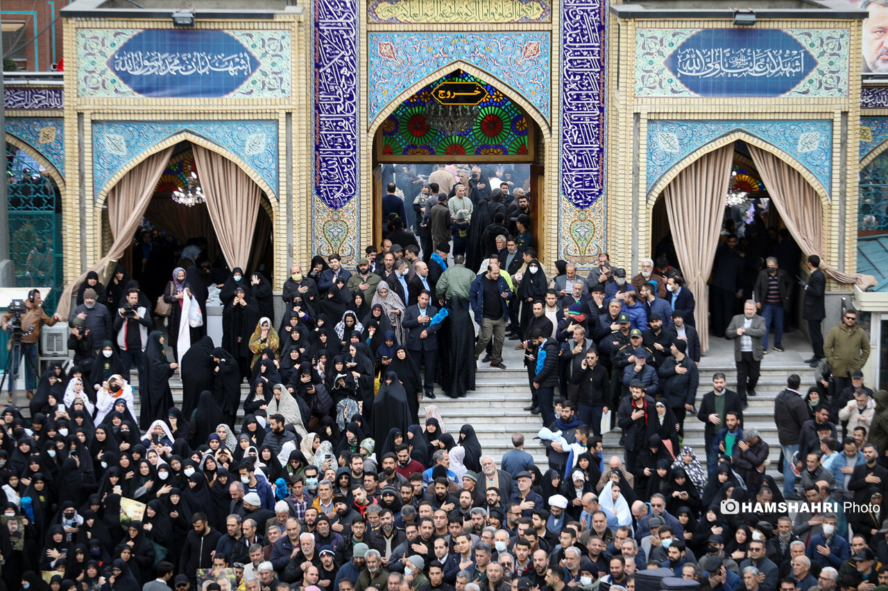 تصاویر همشهری از تشییع و تدفین پیکر شهید سیدرضی موسوی در امزاده صالح(ع)