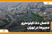 کاهش 180 کیلومتری مسیرها در تهران