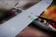 اولین تصاویر از سرنگونی پهپاد Skylark-۲ اسرائیل توسط گردان‌های قسام | ببینید