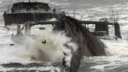 تصاویر وحشتناک از وقوع طوفان آخرالزمانی در شهر ساحلی کالیفرنیا |  ۸ نفر مجروح شدند