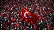 خروش مردم ترکیه در اولین روز از سال نو میلادی برای حمایت از فلسطین | ببینید