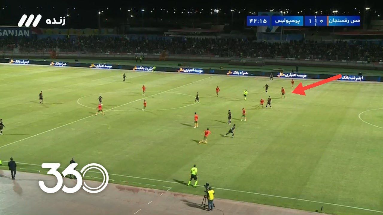 گل پرسپولیس به مس آفساید بود؟ | صحنه فریز شده صحنه منجر به گل