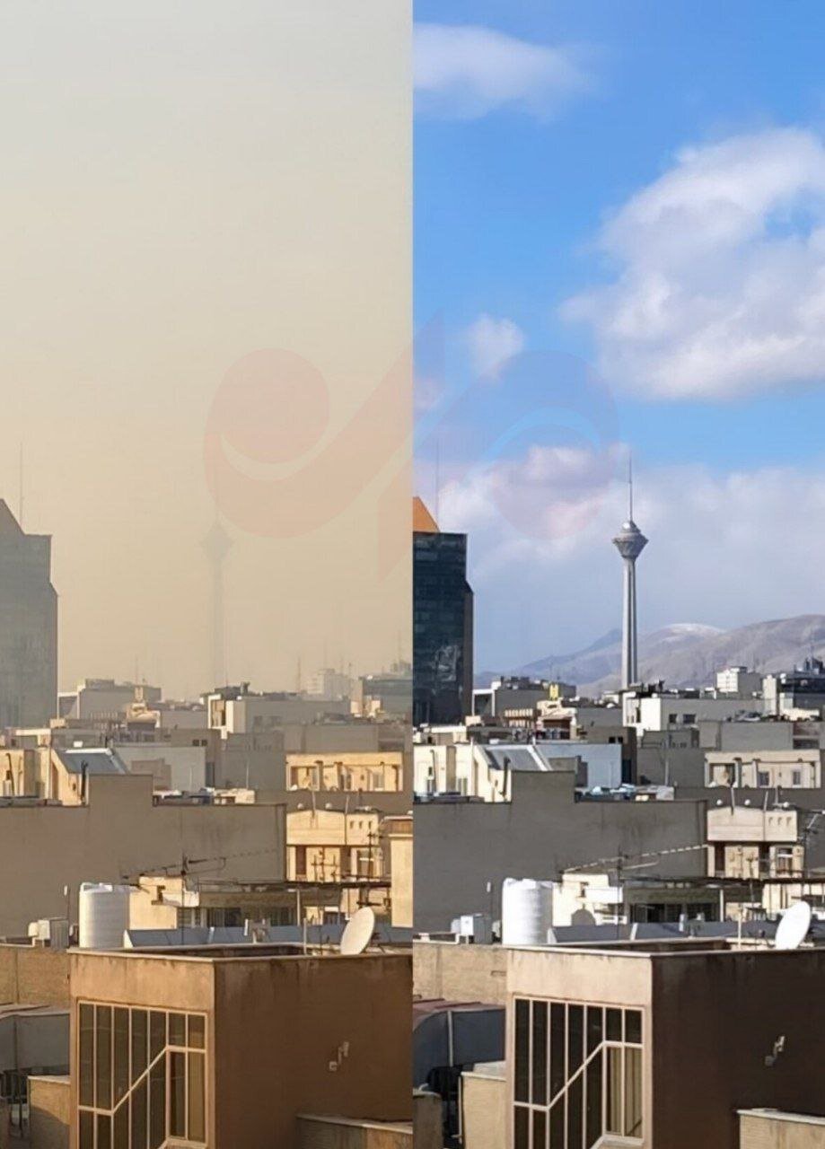 تفاوت عجیب ۲ نمای متفاوت از یک نقطه تهران | عکس