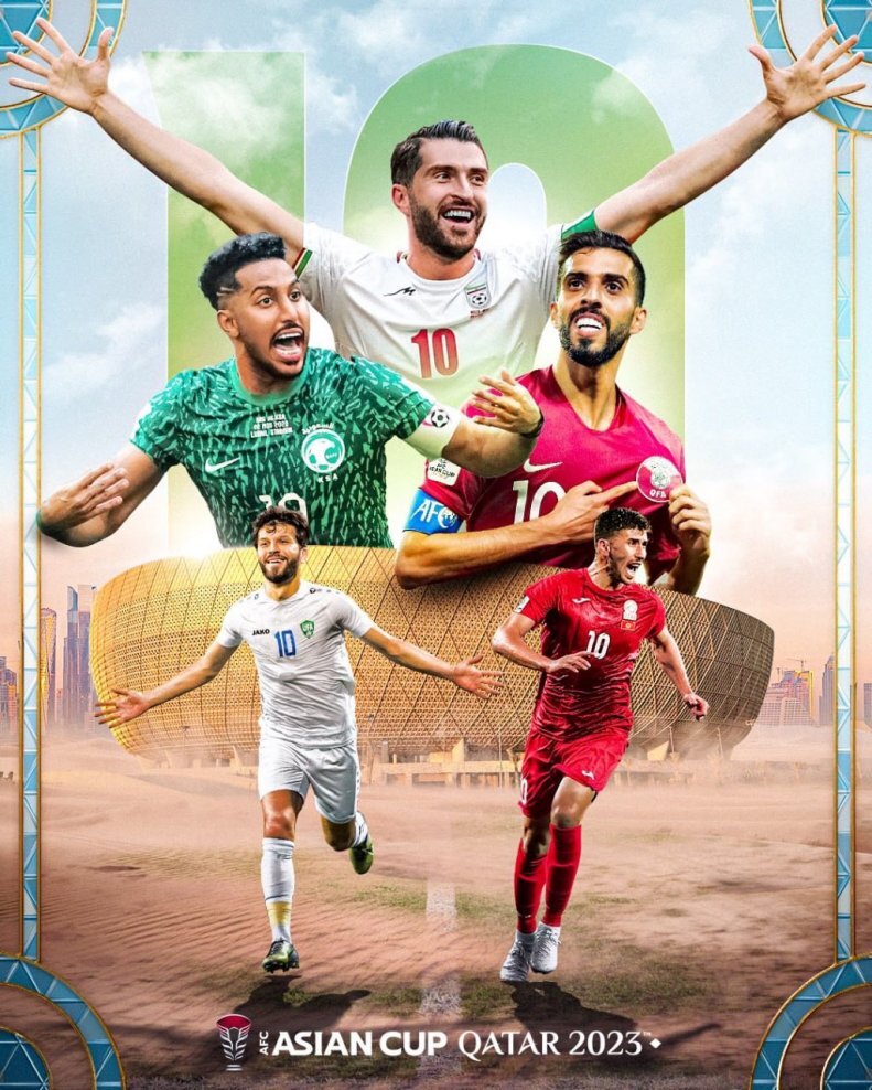 عکس | ستاره پرسپولیسی روی پوستر روزشمار جام ملتها