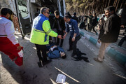 جدیدترین تصاویر از حمله تروریستی در مسیر گلزار شهدای کرمان