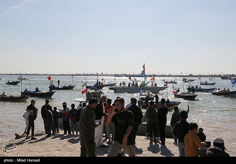 رزمایش مشترک دریایی ایران و عراق در ‌اروندرود | مانور ۳۱۳ شناور سپاه به یاد مردم غزه | تصاویر