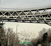 عکس | نمای برفی کوه‌های تهران از پل طبیعت و بزرگراه مدرس