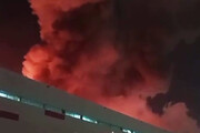 آتش‌سوزی در خیابان ایرانشهر تهران + فیلم
