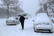 وضعیت قرمز شهر اردبیل در برف سنگین نیم متری | ببینید
