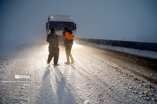 جاده‌های برفی کردستان