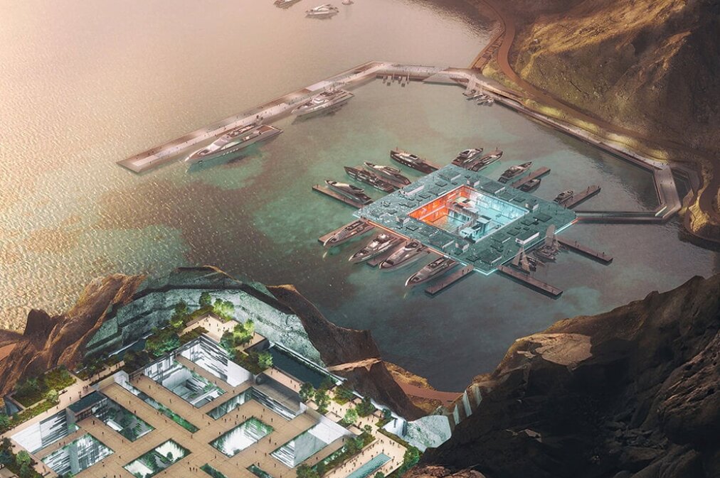 پروژه تازه تاسیس بن سلمان، ۴۵۰ متر در دل دریا | عکس