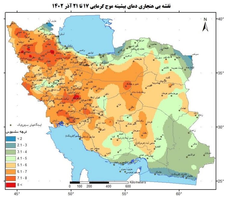 ثبت دمای ۳۰ درجه در منطقه سردسیر پارس آباد | گرما در زمستان چه بر سر کشور میآورد؟