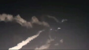 تصاویری از آسمان منطقه بعد از شلیک موشک‌های سپاه | ببینید