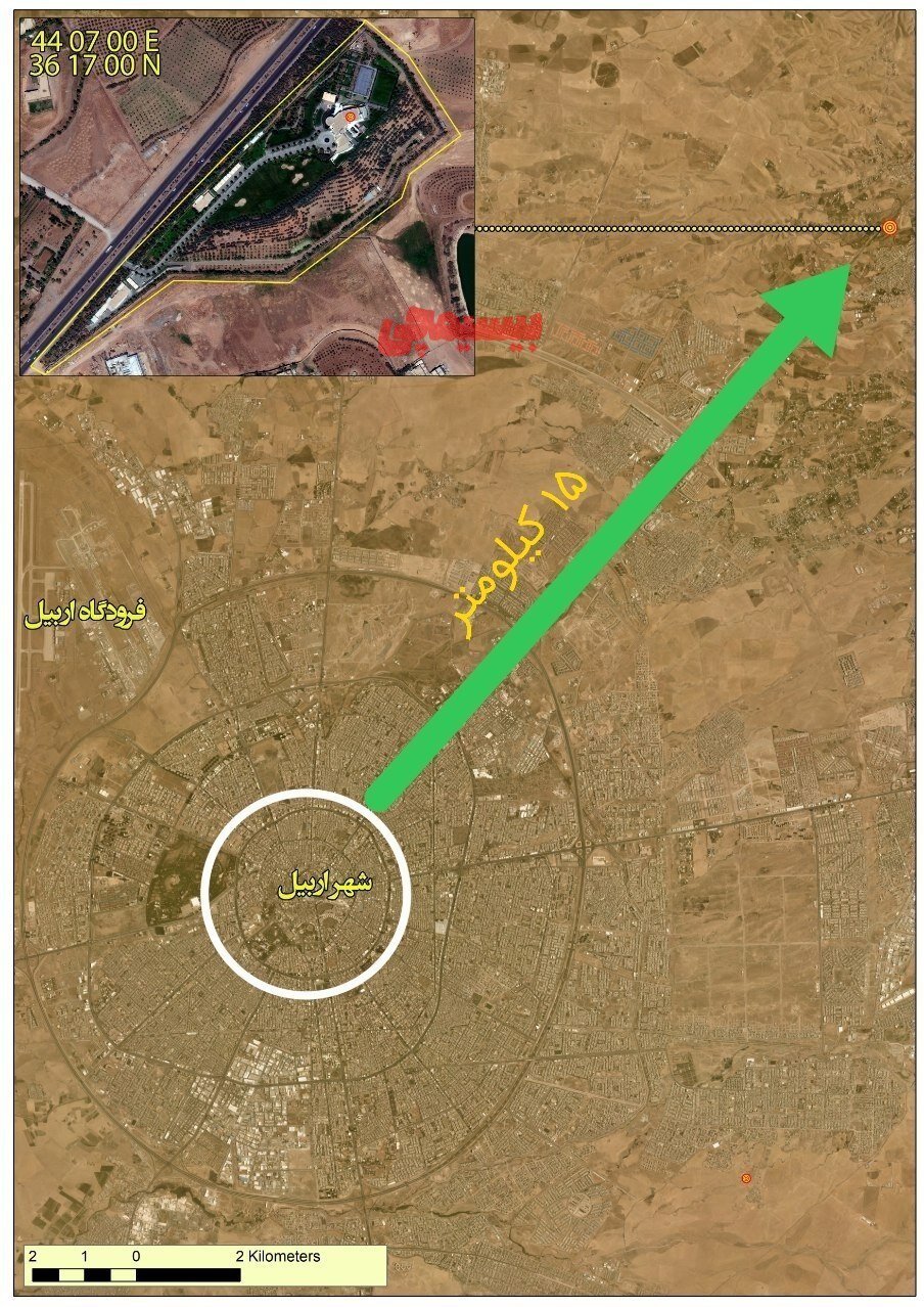 مقر موساد از چندین لایه بتنی ساخته شده بود! ؛ نقشه عملیات موشکی سپاه در اربیل  | عکس