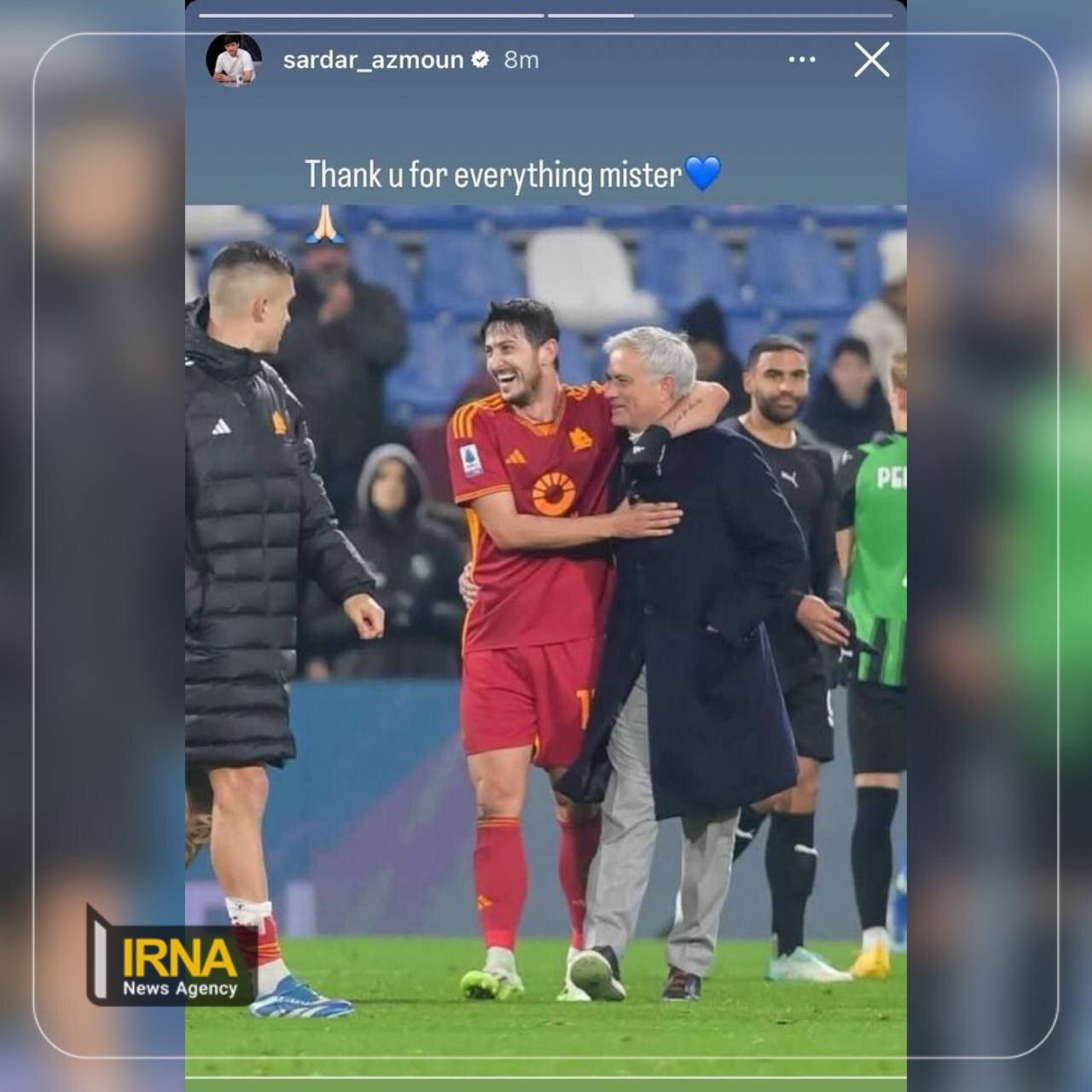 استوری سردار آزمون در واکنش به جدایی مورینیو از رم | عکس