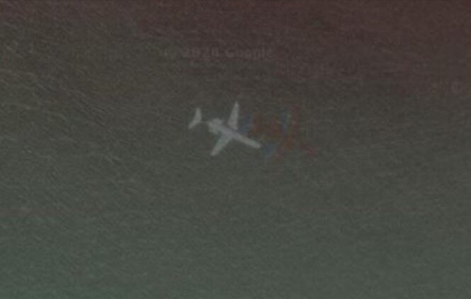 هواپیمای بی‌صاحب  در ساحل بندرعباس
