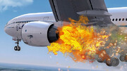 تصاویر وحشتناک از آتش گرفتن یک هواپیما در آسمان | ببینید