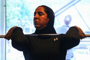 پوشش زنان وزنه برداران ایران در تمرین تیم ملی | ببینید
