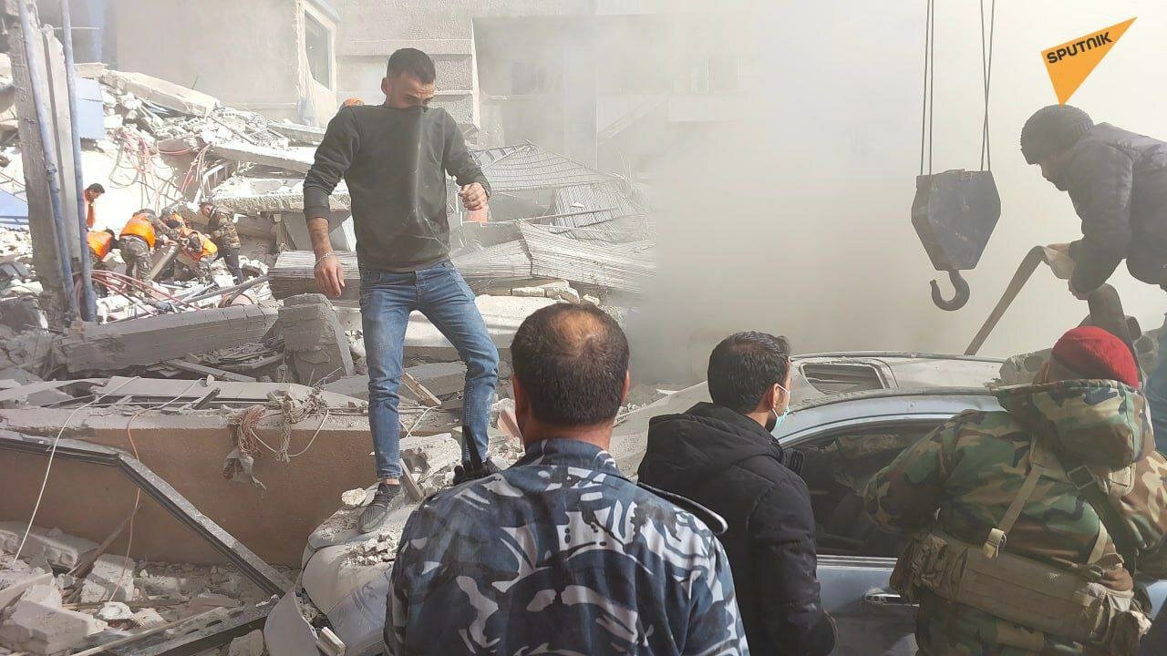 اولین تصاویر از محل حمله موشکی اسرائیل به دمشق
