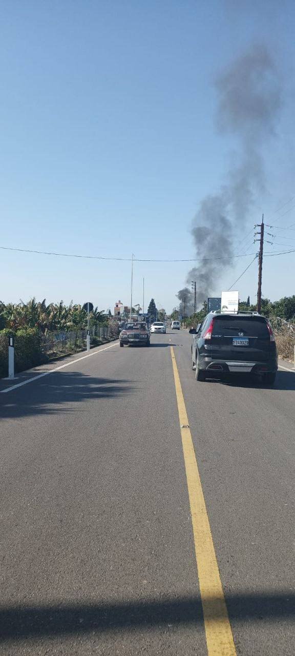تصاویری از حمله پهپادی به یک خودرو در جنوب لبنان | ببینید