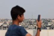مردم غزه به دنبال وصل شدن به اینترنت ... | ببینید
