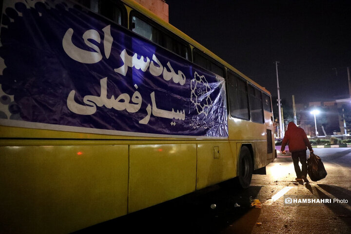 تصاویر| یک شب با اتوبوس خواب های پایتخت