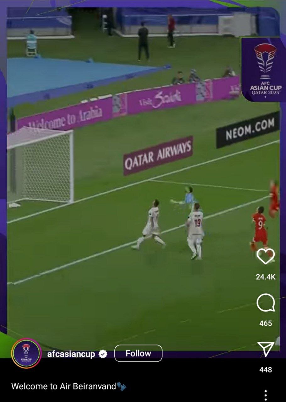 به هوا خوش آمدی بیرانوند! ؛ کنایه AFC به اشتباه بیرانوند در بازی مقابل هنگ کنگ | تصاویر