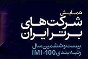 درخشش ستاره‌های بانک گردشگری، سمگا، نگین، ماهان، فولادبافت و دانا در IMI-۱۰۰ | گروه مالی گردشگری رتبه‌های همایش شرکت‌های برتر ایران را درو کرد