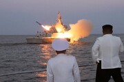 تصاویری از لحظه شلیک موشک های کروز به سمت دریای زرد
