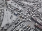 تصاویر عجیب قفل شدن شهر تبریز در برف! |خودروها امکان هیچ حرکتی ندارند