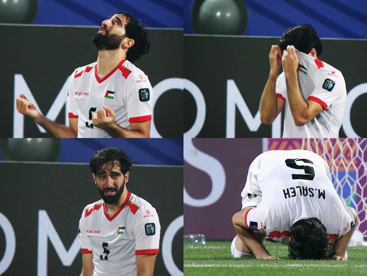 ملی پوش اهل غزه فلسطین اشک همه را در آورد ؛ دراماتیکترین صحنه جام ملتها | بغض پسر غزه چرا ترکید؟ ؛ ۱۰ روز است که...