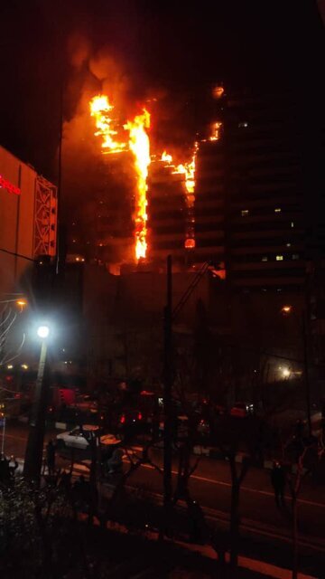 فوری| آتش سوزی گسترده در بیمارستان گاندی تهران + عکس