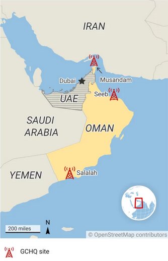 توسعه خاموش پایگاه جاسوسی انگلیس در نزدیکی ایران + تصاویر ماهواره‌ای | موقعیت ۳پایگاه جاسوسی انگلیس در عمان را ببینید