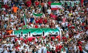 شور طرفداران ایران قبل از شروع بازی با سوریه | ببینید