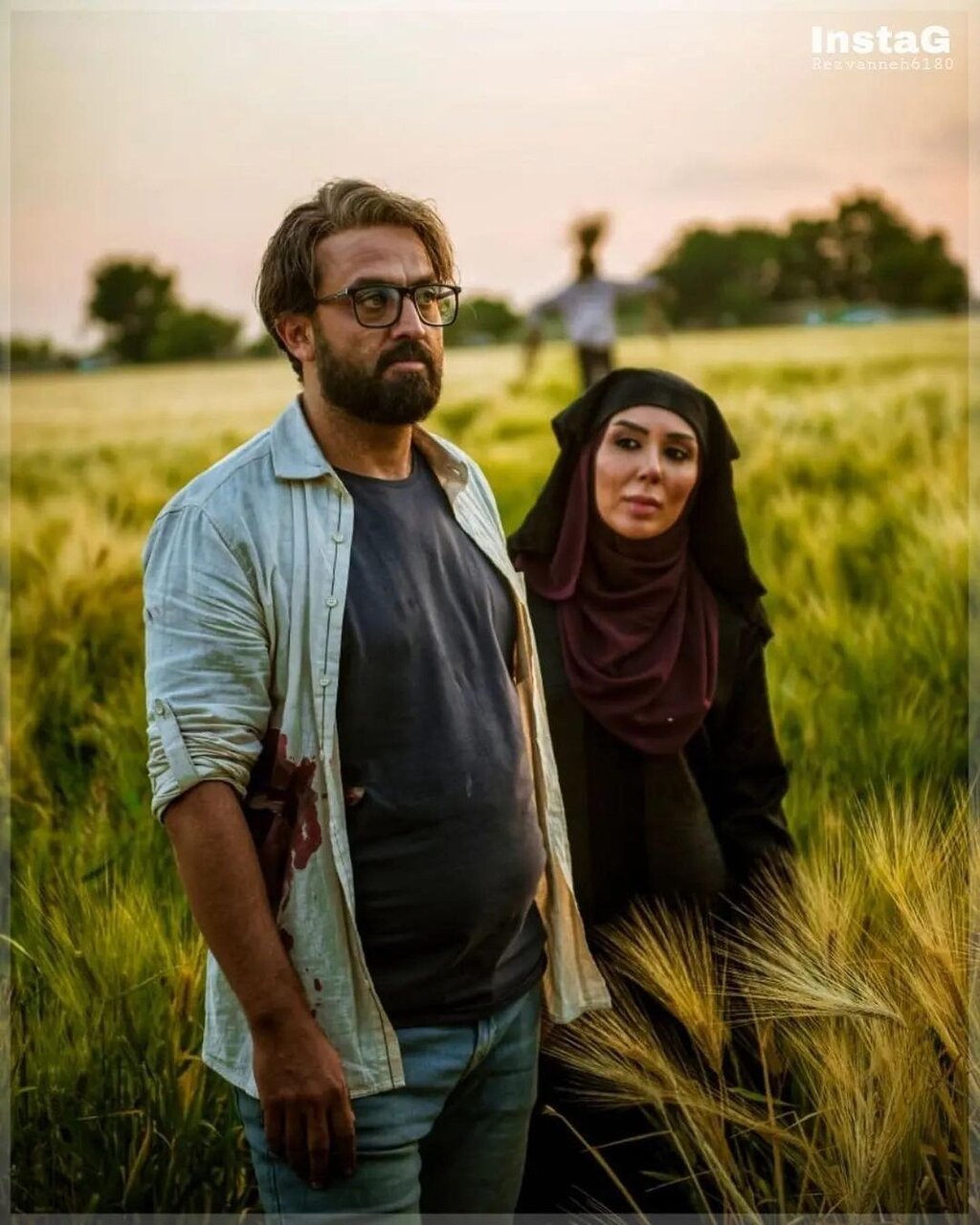 تصاویر متفاوت مصطفی زمانی در کنار ستاره زن سینمای عراق