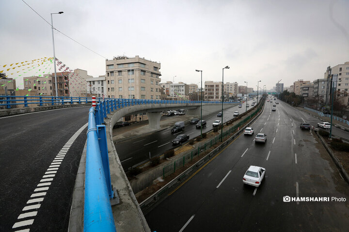 افتتاح تقاطع غیر همسطح بزرگراه‌های شهیدان باقری و زین‌الدین تهران