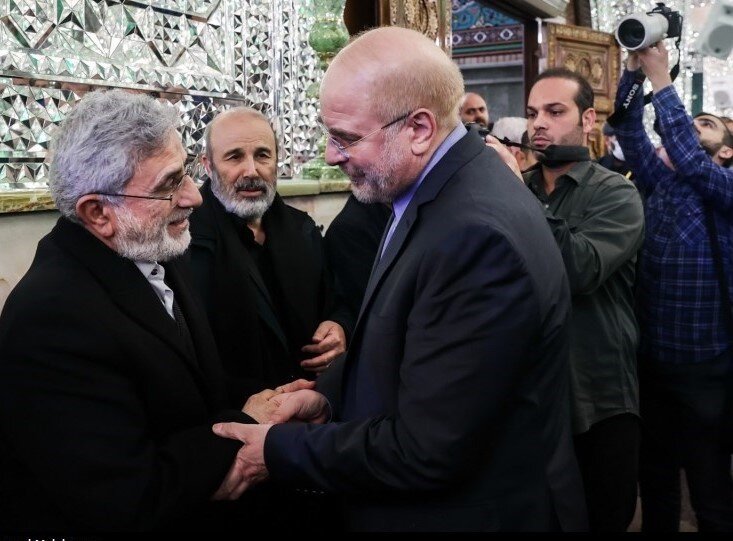 برخورد گرم فرمانده و رئیس؛ قالیباف و قاآنی در یک قاب + عکس