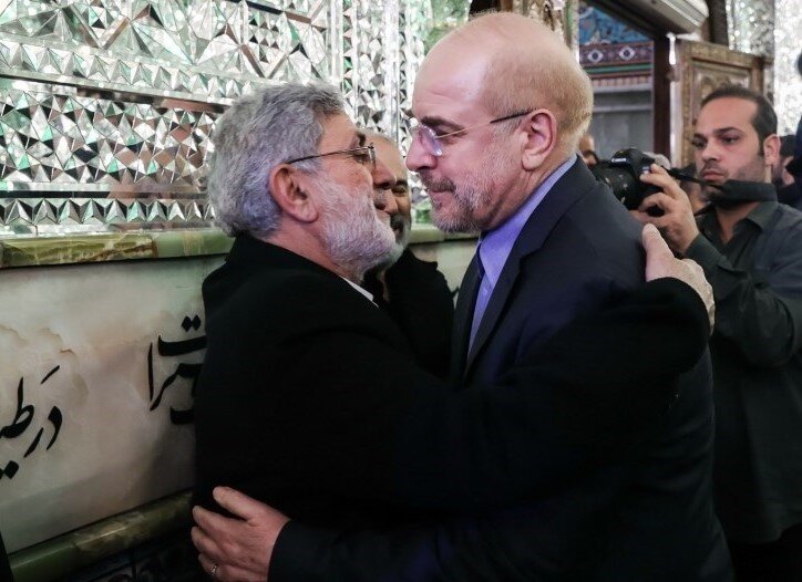 برخورد گرم فرمانده و رئیس؛ قالیباف و قاآنی در یک قاب + عکس