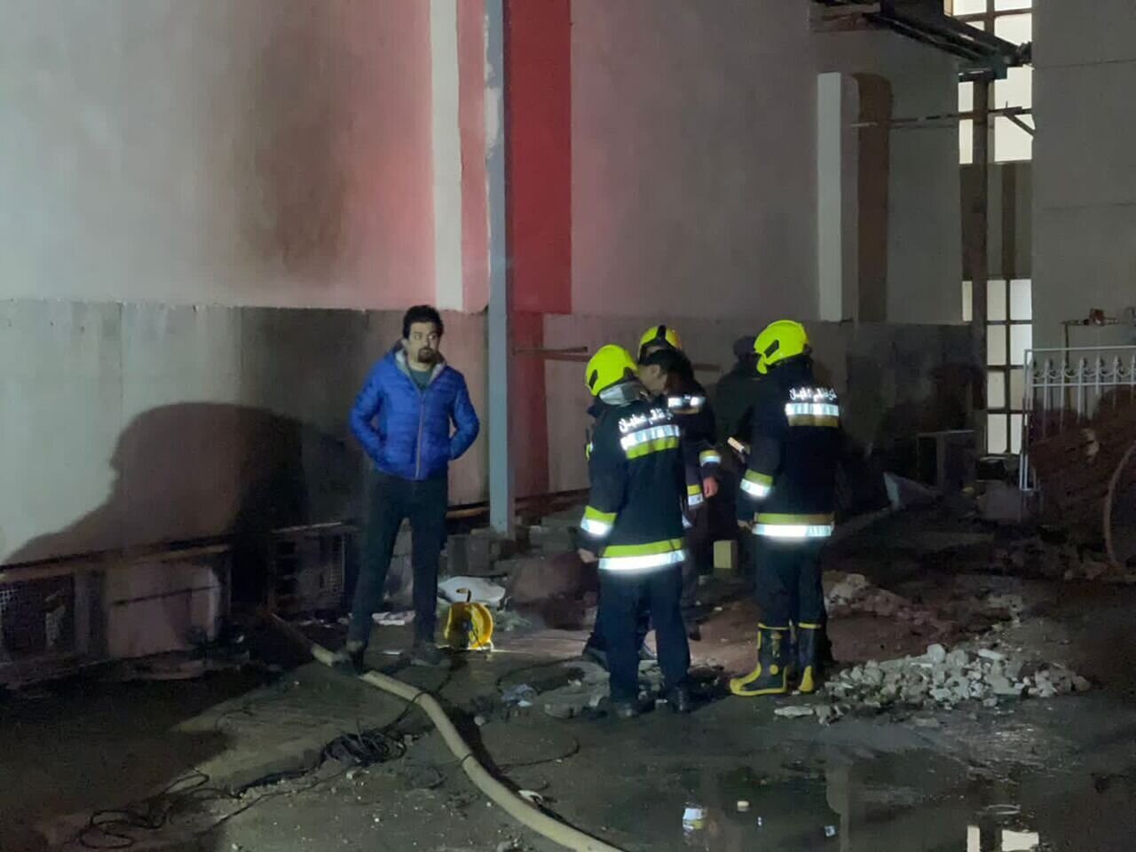 آتش سوزی بیمارستان آیت الله کاشانی اصفهان