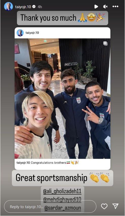 عکس یادگاری بلاگر پرحاشیه ژاپنی با سردار آزمون و بازیکنان تیم ملی | ببینید