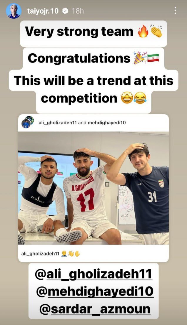 عکس یادگاری بلاگر پرحاشیه ژاپنی با سردار آزمون و بازیکنان تیم ملی | ببینید