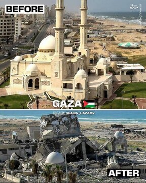 تصاویر باورنکردنی غزه قبل و بعد از جنگ