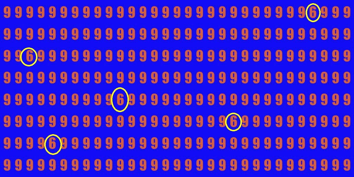 چند عدد ۶ در تصویر وجود دارد؟ ؛ تیزبین‌ها در کمتر از ۱۰ ثانیه پاسخ را می‌گویند