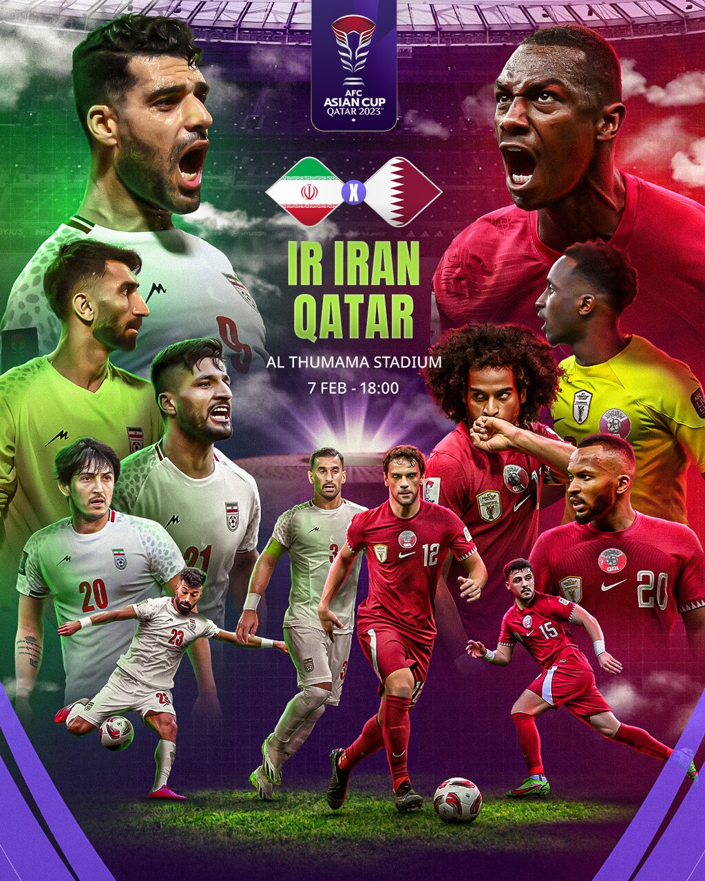 واکنش جالب AFC به جدال ایران و قطر