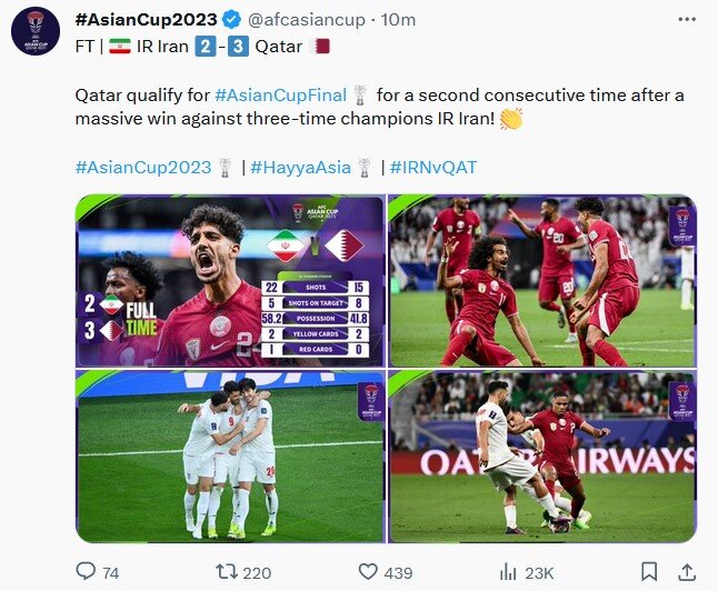 واکنش AFC به شکست ایران برابر قطر | خاطرات دور یادآوری شد