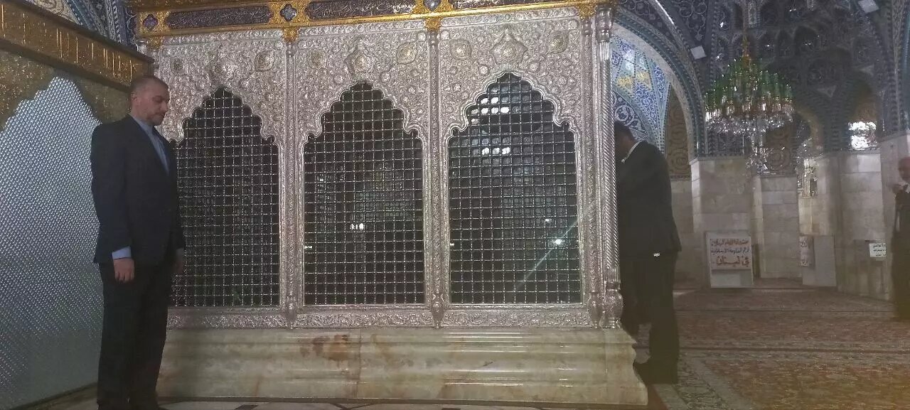 امیرعبداللهیان به زیارت حرم حضرت رقیه(س) رفت + عکس