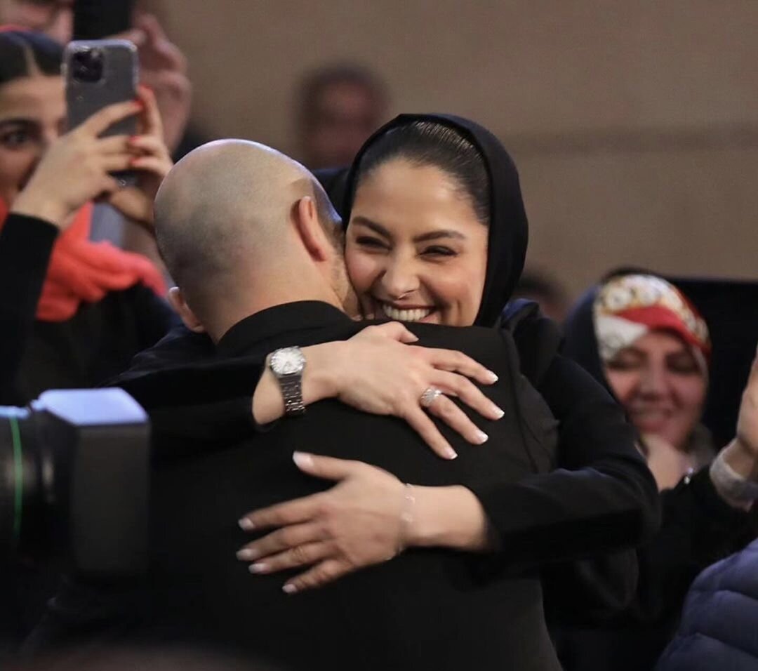 واکنش هیجانی مارال بنیآدم و همسرش در لحظه اعلام سیمرغ + فیلم و عکس