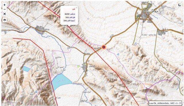 دلایل احتمالی انفجار خط لوله گاز در بروجن | ثبت ۶۲۱ زلزله در محدوده حادثه
