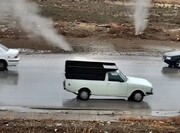 تصاویر دلهره‌آور ترکیدن لوله‌های گاز در آذربایجان غربی + فیلم