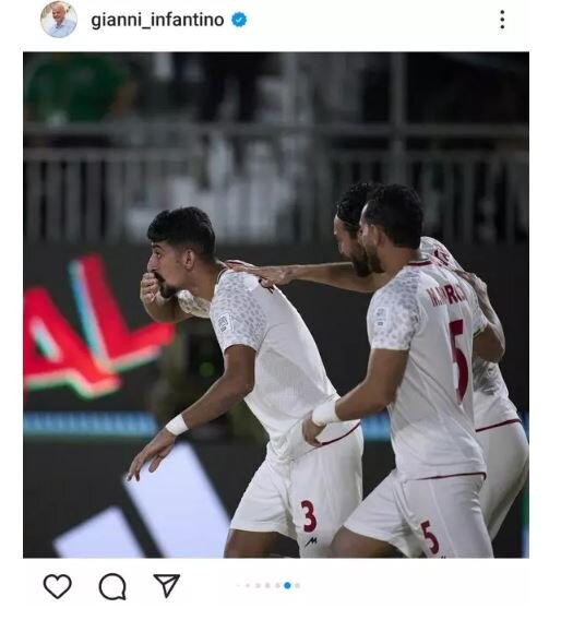 تبریک رئیس فیفا به ساحلی بازان ایران